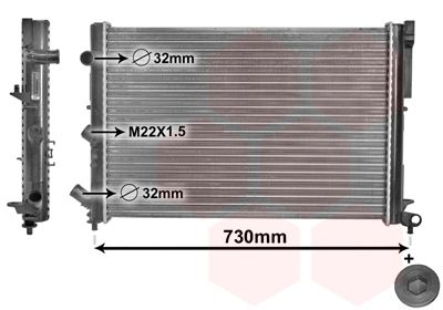 VAN WEZEL radiatorius, variklio aušinimas 43002165